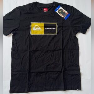 Quiksilver Men's T-Shirt in Black and Yellow